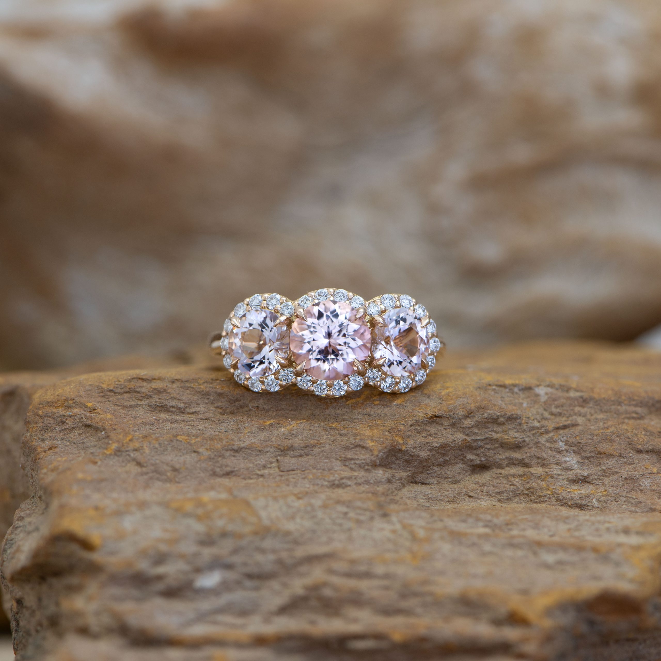 Or rose, Morganites, Diamants