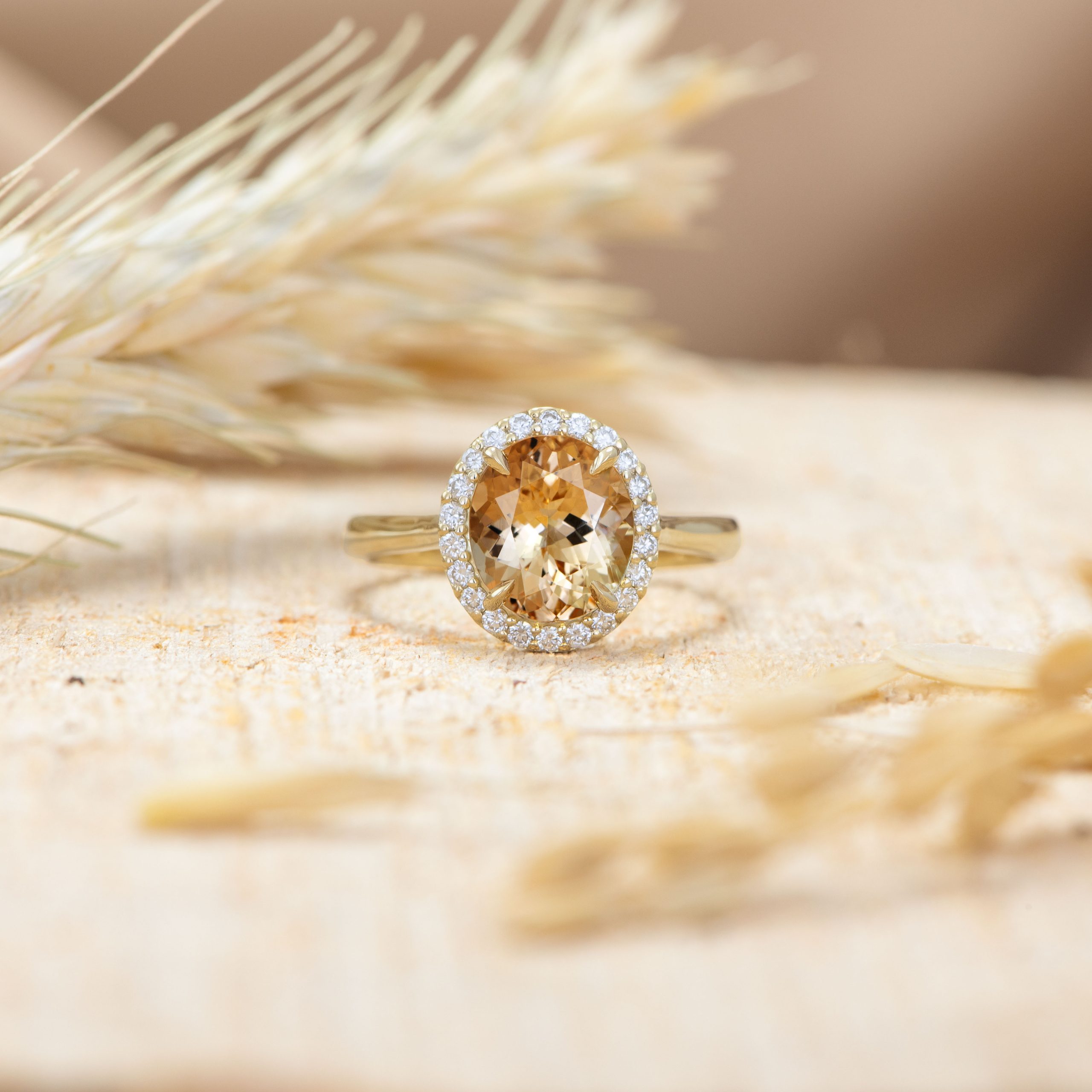 Or jaune, Héliodore, Diamants