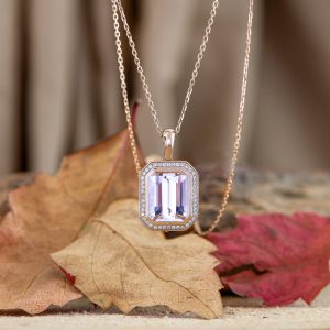 Or rose, Morganite, Diamants