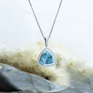 Or blanc, Aigue-marine, Diamants