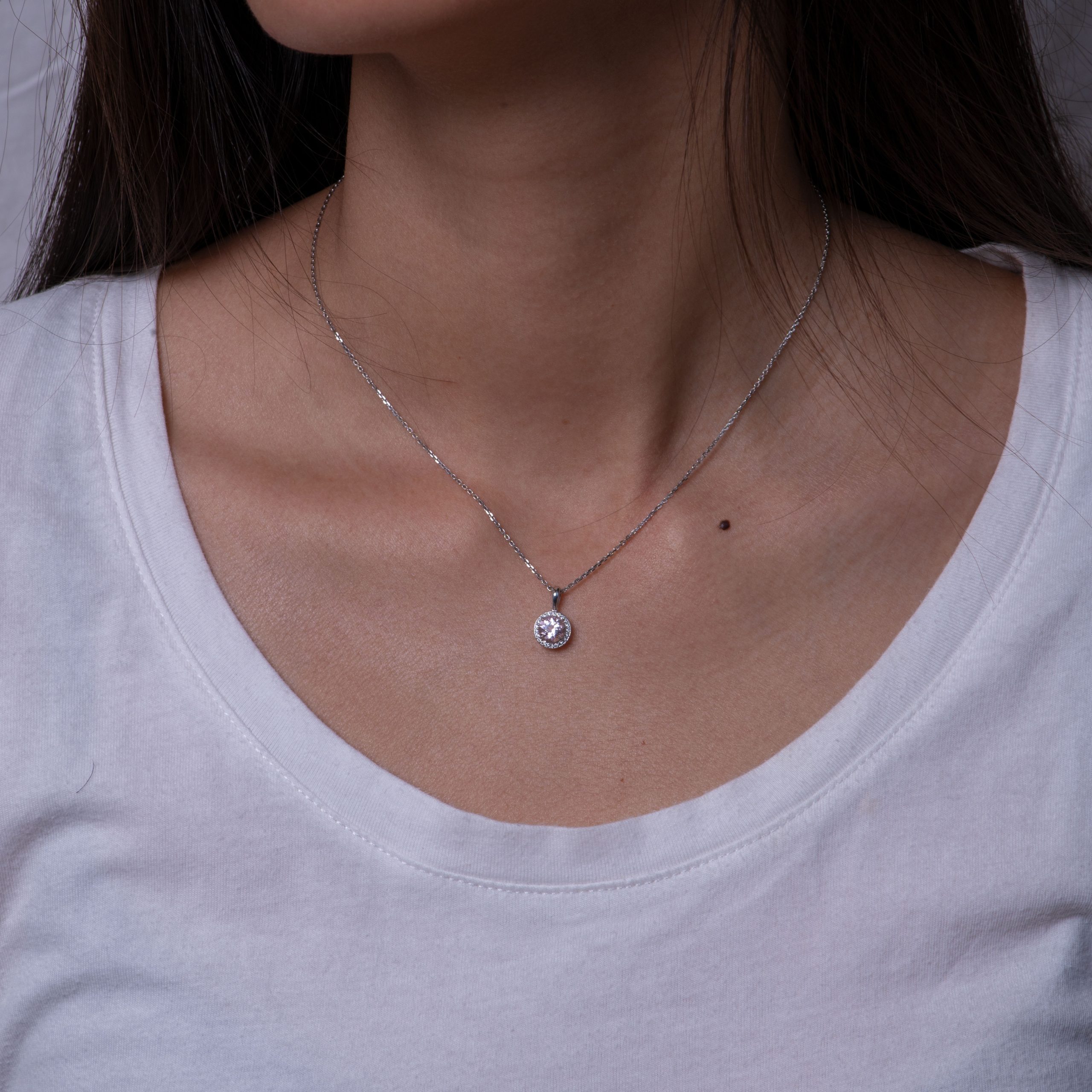 Or blanc, Morganite, Diamants – Image 2