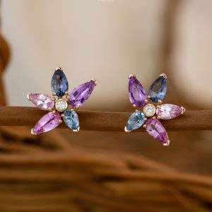 Or rose, Saphirs, Spinelles, Aigues-marines, Diamants