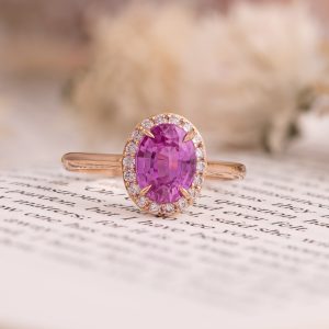 Or rose, Saphir rose, Diamants