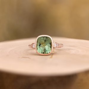 Or rose, Beryl Vert, Diamants